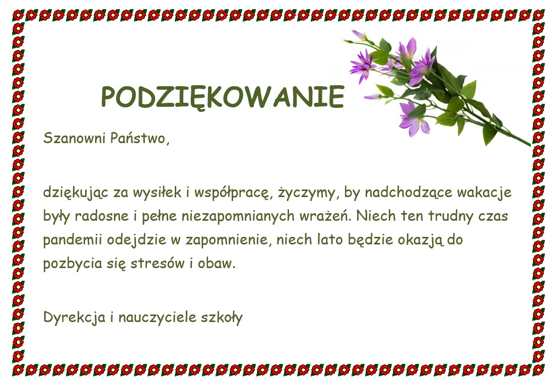 Podziekowanie